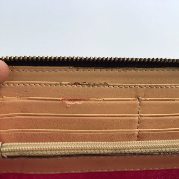 Kate Spade NY Wellesley Continental Zip Around Wallet Black Pebble Leather - Picture 6 of 7